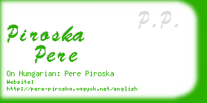 piroska pere business card